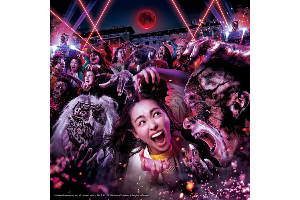 ミャクミャクも踊る! 万博とUSJがコラボ、出張ハロウィーン・ホラー・ナイト開催