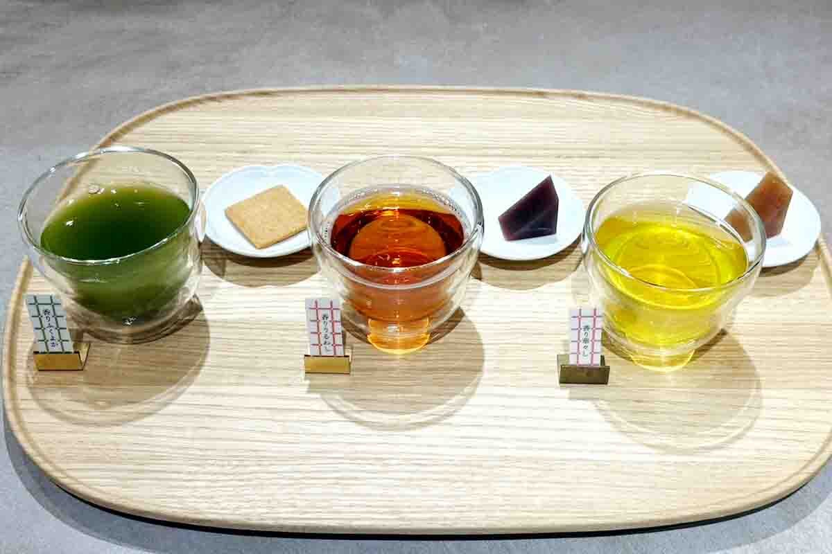 日本茶「いちりんか」と赤福の「五十鈴茶屋」がコラボ、一度に3種が楽しめるペアリングセット