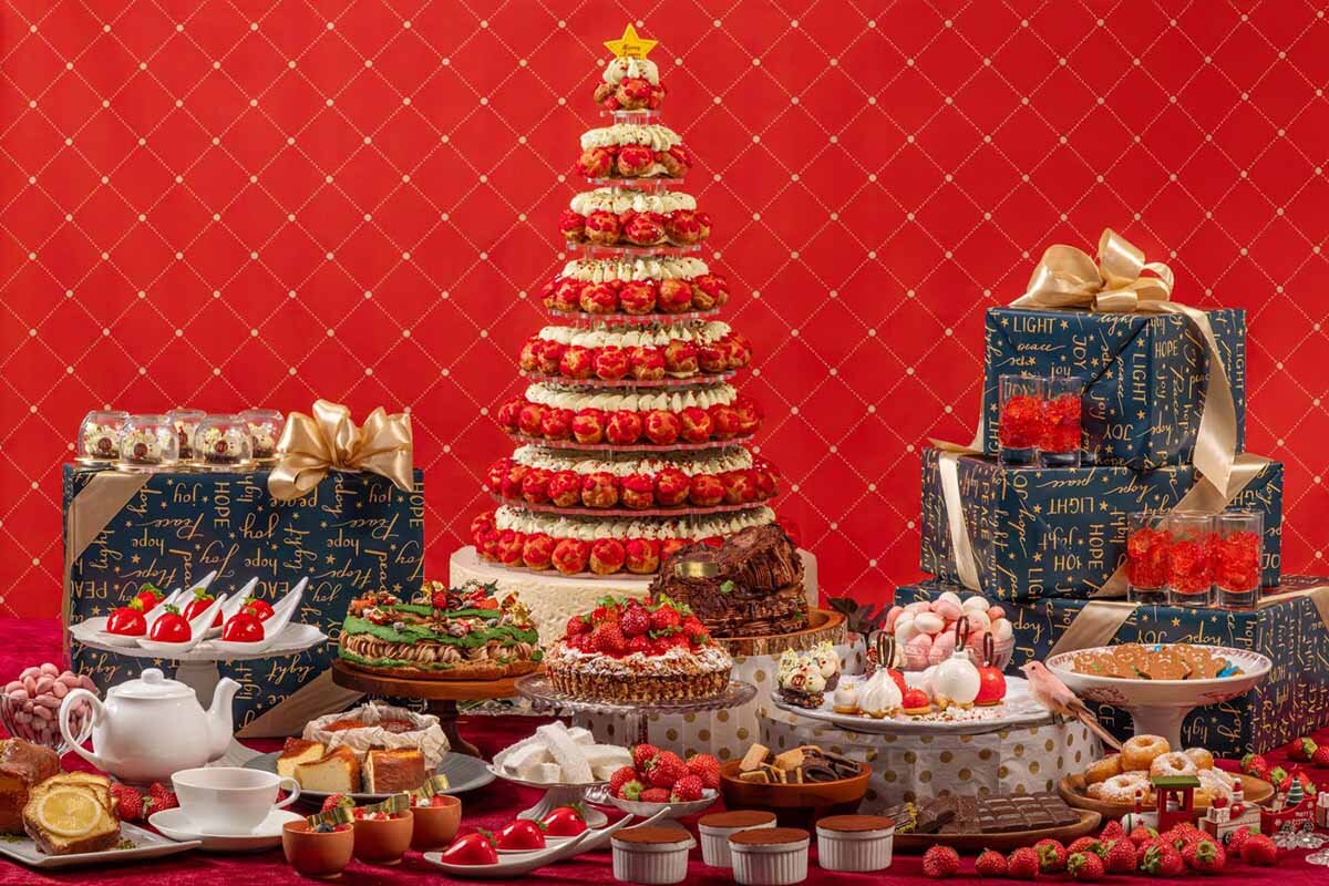 いちごづくしのXmasスイーツビュッフェ、神戸北野ホテルで時間無制限の食べ放題