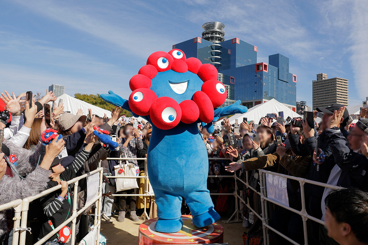 「カンテレ祭り！」にミャクミャクが登場、“万博ロス”の谷元星奈アナも大興奮