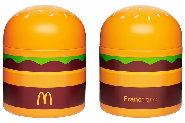 マクドナルドとフランフランの初コラボ福袋、ビッグマック型のスープジャーほか3点のセット