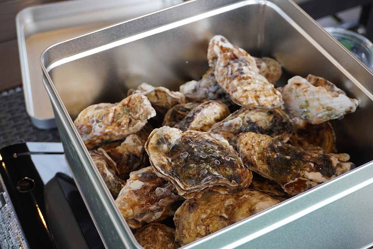 南大阪・泉大津にカキ小屋が出張オープン、豪快な浜料理・カンカン焼きを海辺で体験