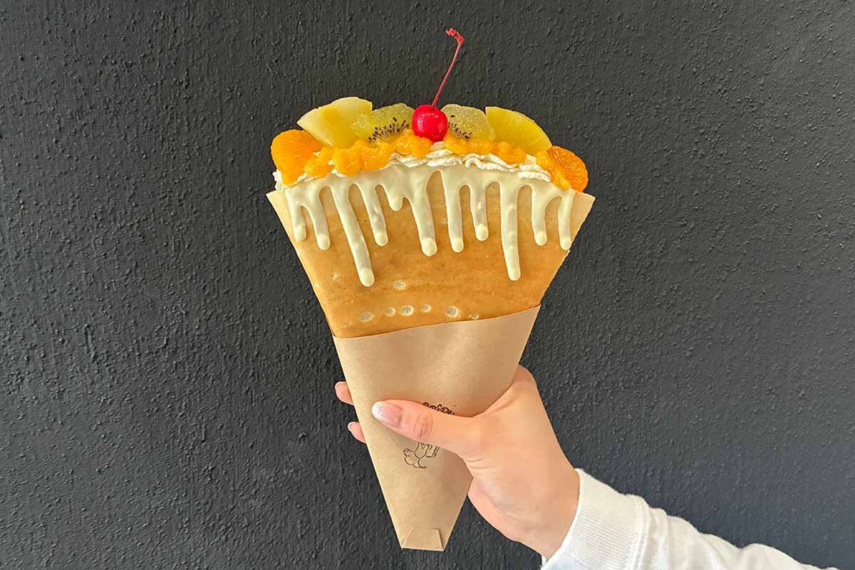 大阪に次々現れるパリパリ新食感のクレープ店、大阪・堀江ではミックスジュース味も