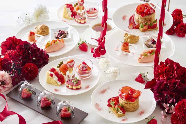 イチゴを年明けから春先まで楽しめるアフタヌーンティー、大阪・御堂筋沿いのホテルにて