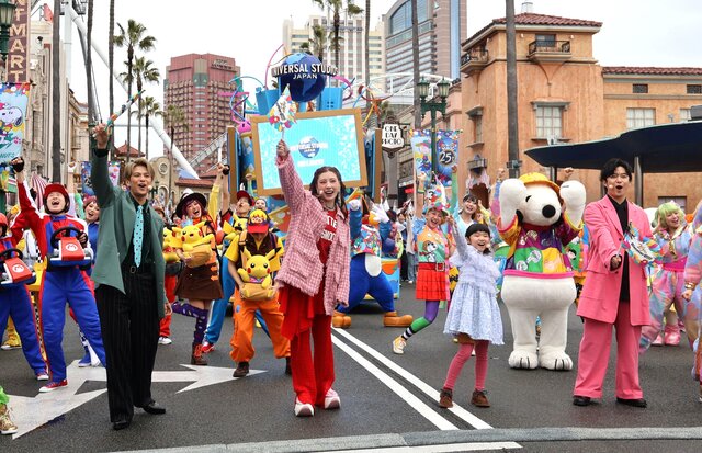 千葉雄大ら「心拍数爆アゲ」絶叫ダンス、ドローンショーも、USJ25周年開幕が熱すぎた【現地レポート】