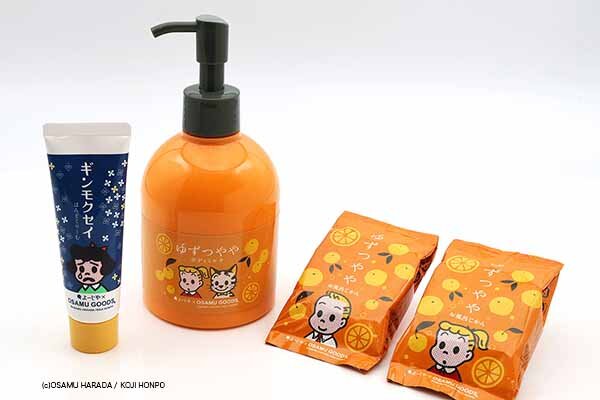 「オサムグッズ」と「よーじや」のコラボが再び、人気の香りのスキンケアアイテムにジルやベティらがデザイン