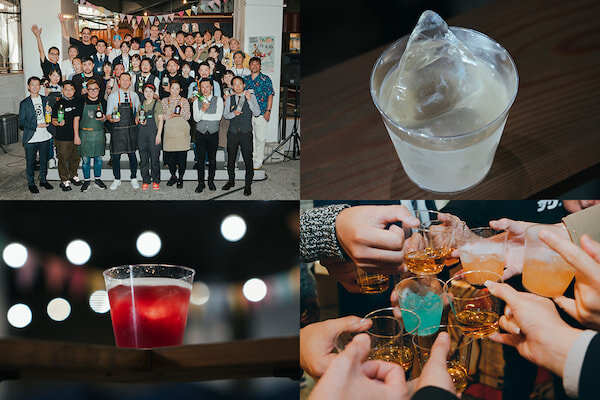 【大阪】無料配布もあるカクテル飲み比べイベント、実力派バーテンダー28名が屋外の屋根付きスペースに集結