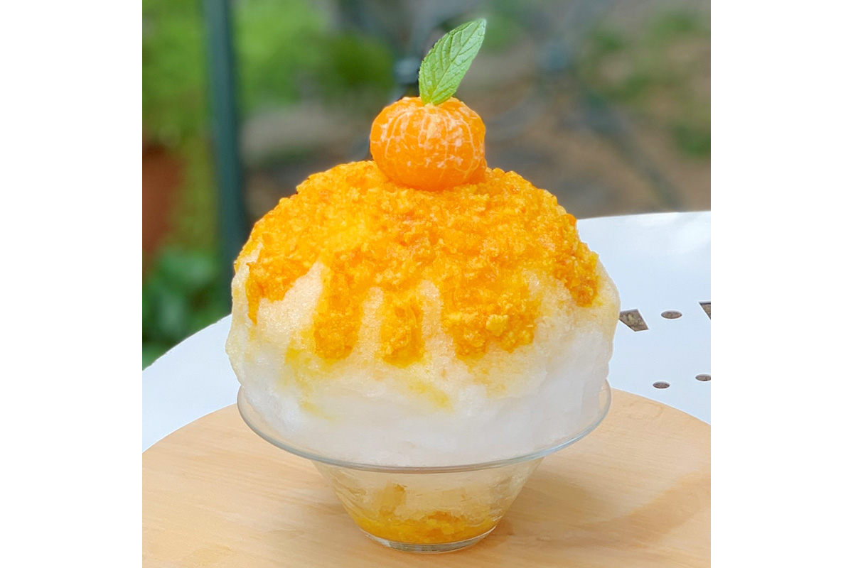 香川「瀬戸内ひだまりかき氷」の「まるごと温州みかん」（1,540円・阪神梅田本店初出店・各日販売予定数50）