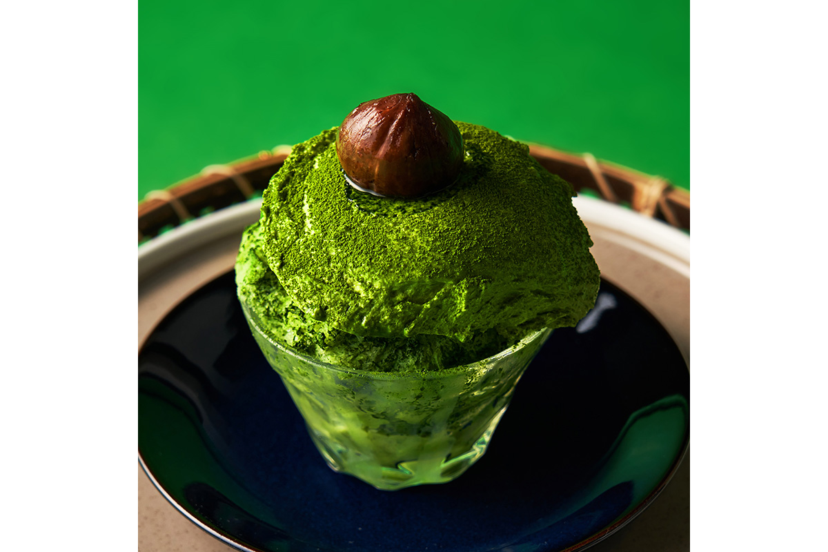 京都「茶匠 清水一芳園」の「まるごと抹茶ティラミスパフェ氷」（2,200円・阪神梅田本店限定・各日販売予定数25・8/3〜6の4日間出店）