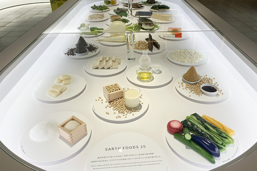 シグニチャーパビリオン「EARTH MART」展示の様子（2025年撮影／大阪・関西万博）