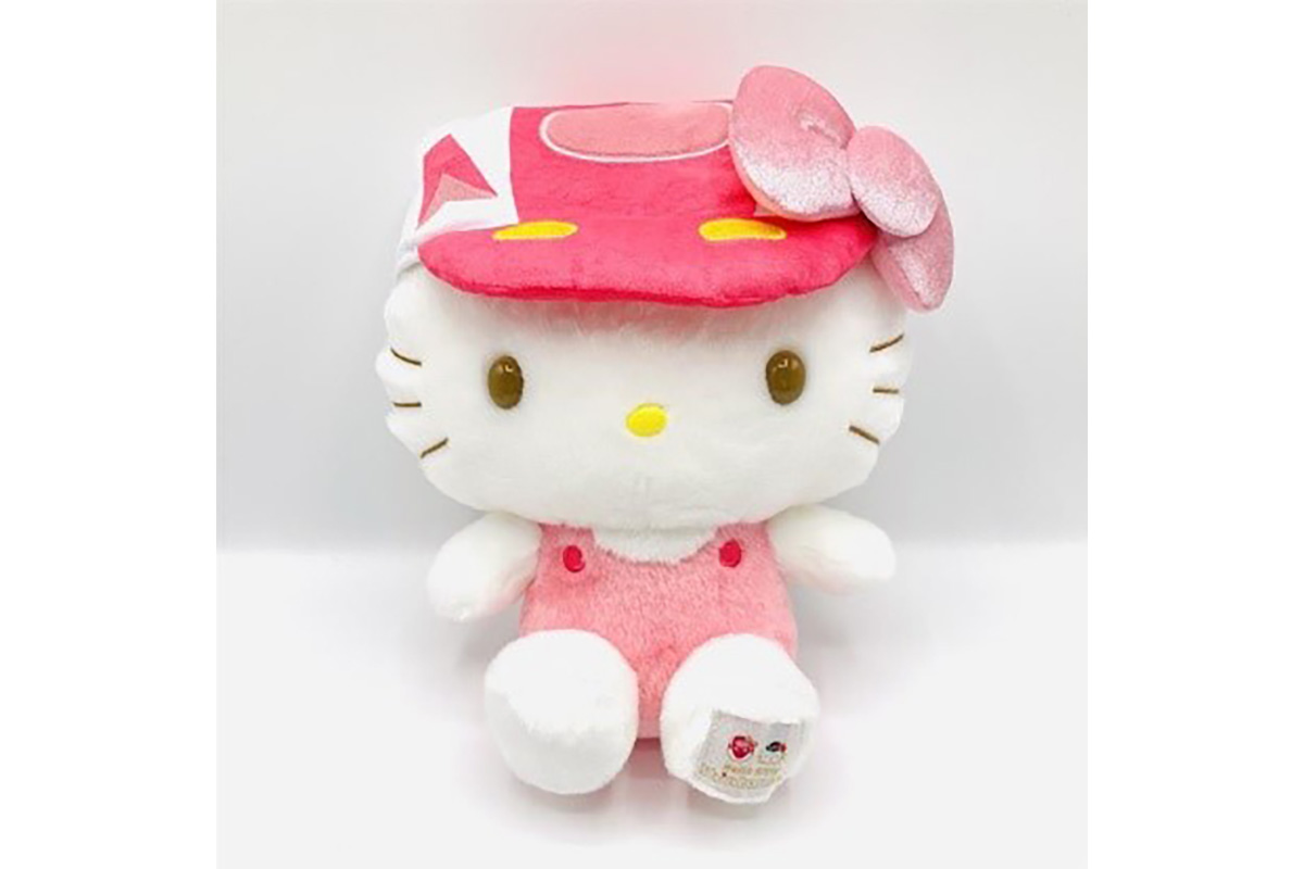 ハローキティ新幹線「新幹線ハットぬいぐるみ」（3,300円）