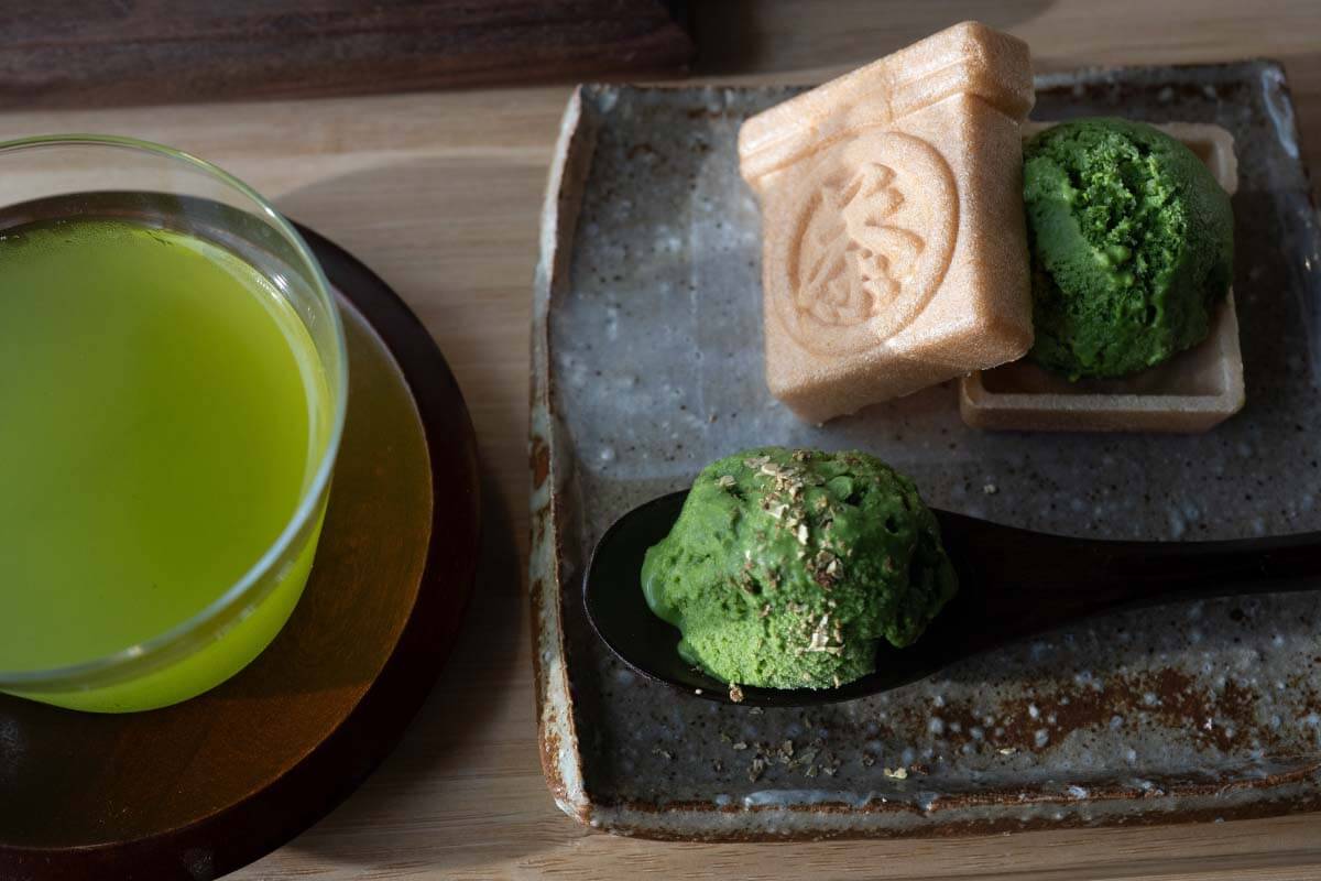 宇治抹茶＆抹茶山椒のジェラート
