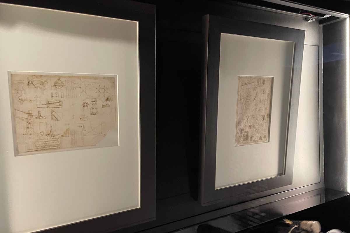 イタリア館に展示されているレオナルド・ダ・ヴィンチの「アトランティックコード」