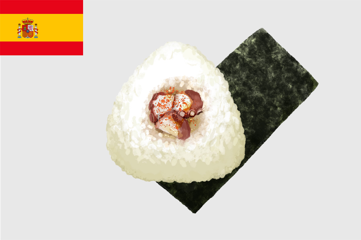 スペイン（タコのガリシア）の「世界のおにぎり」（650円・税込）