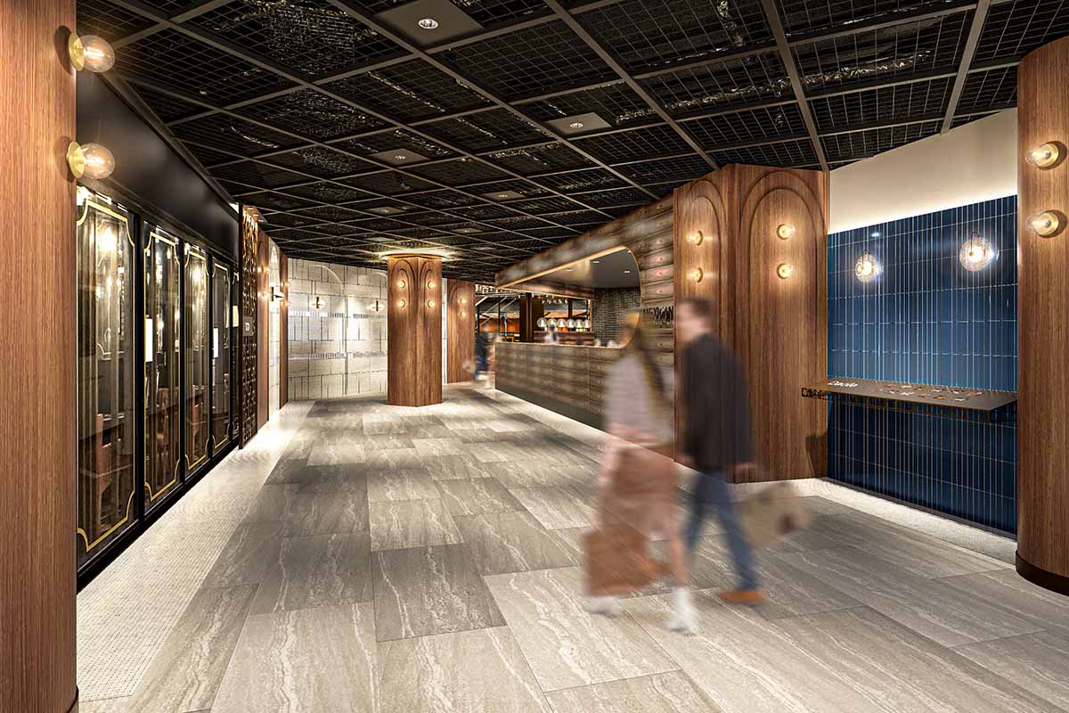 「The Namba Central Eatery」の1Fフロアイメージパース