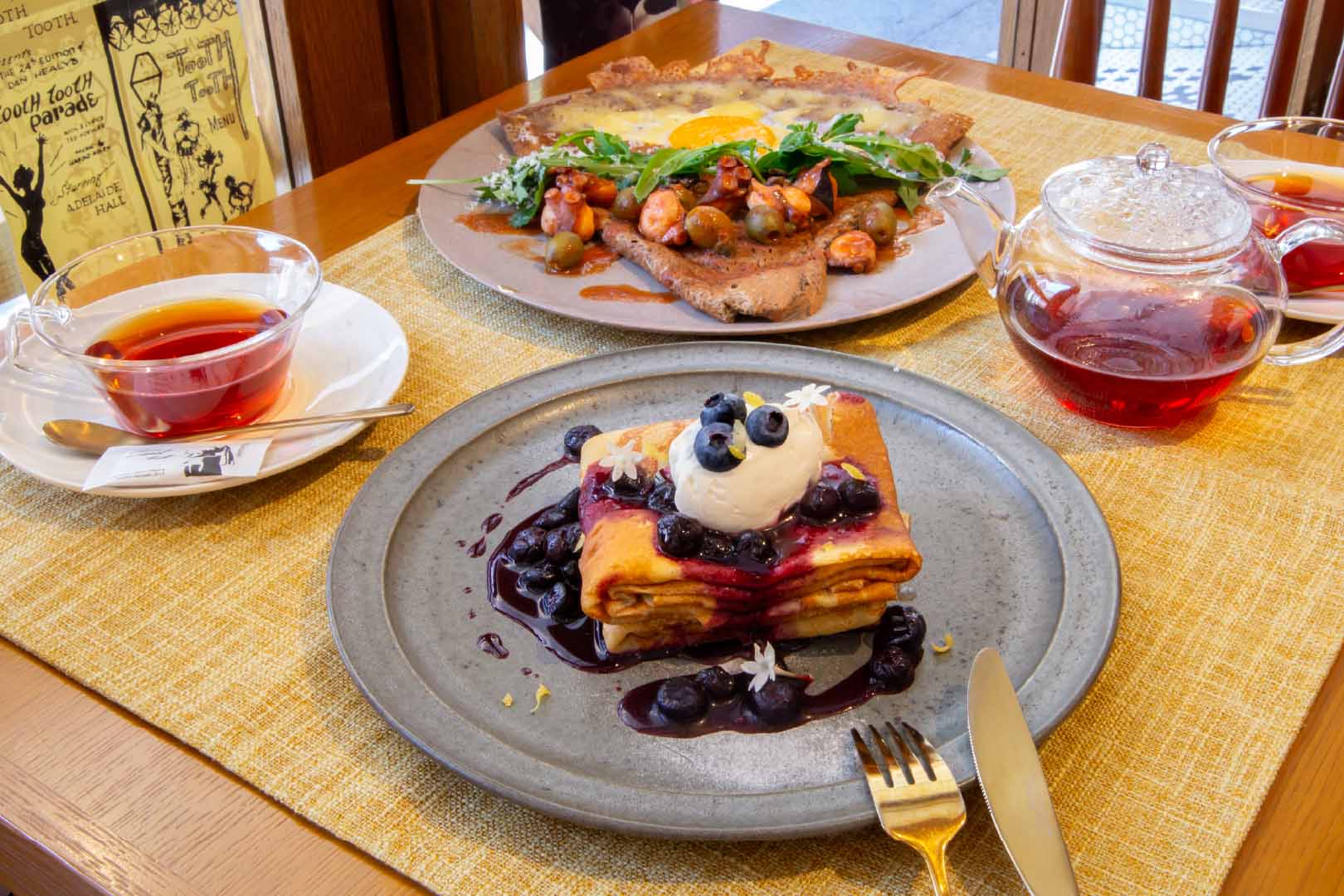 「CREPE & GALETTE TOOTH TOOTH」の「オリーブの樹 ～明石ダコとグリーンオリーブのプロヴァンス・ガレット～」（1870円）