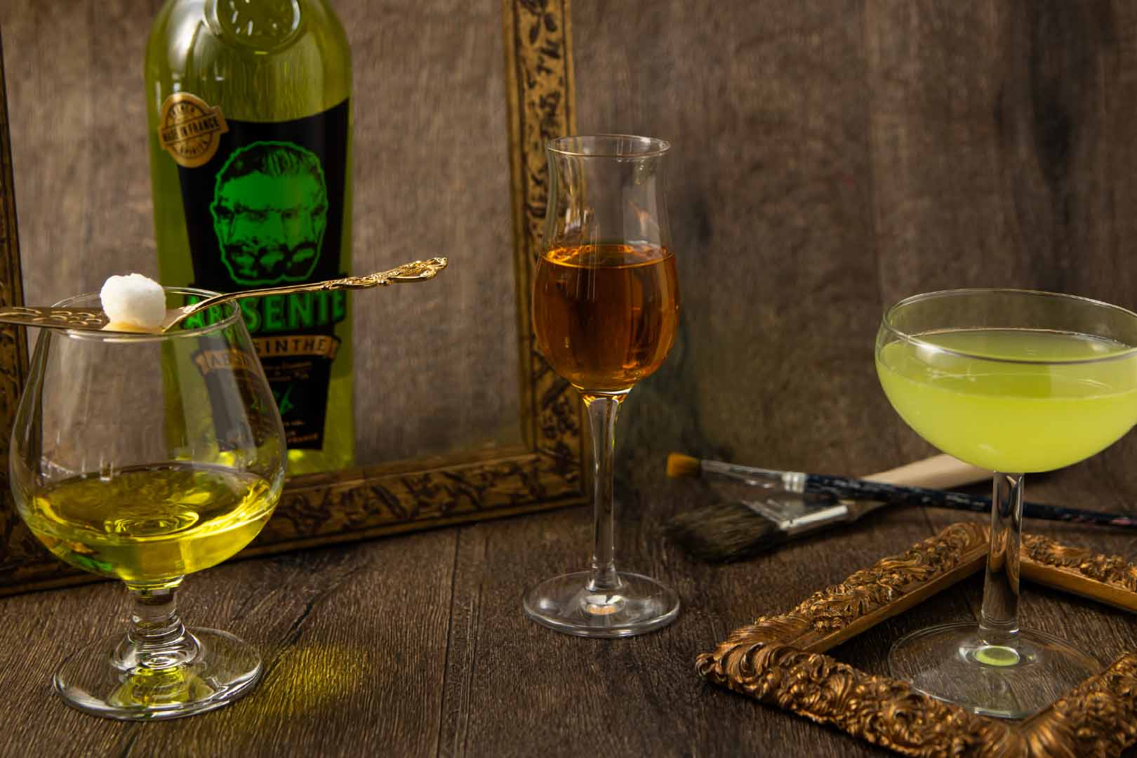 「Bar & Bistro 64」の限定カクテル3種｛アブサン・リチュアル」（750円）、「サゼラック」（850円）、「アフタヌーン・スパークル」（850円）