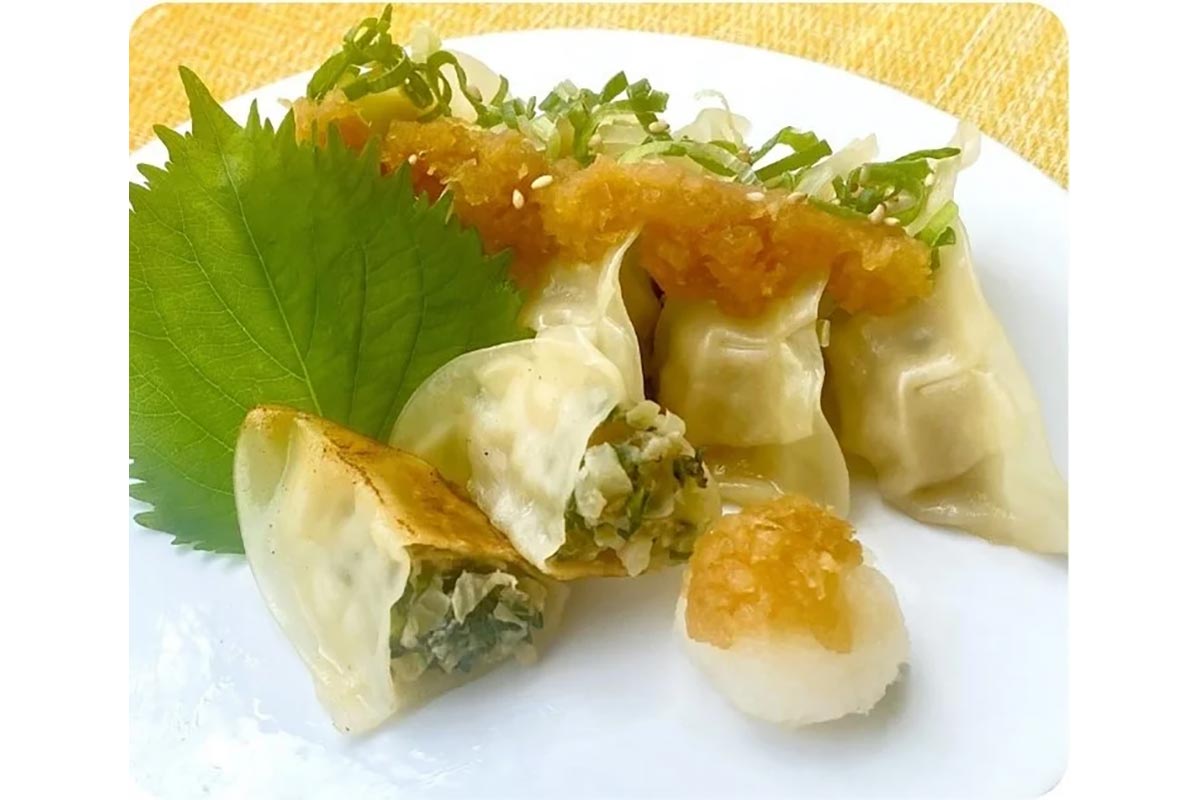 「宇都宮餃子 はちまん餃子」の「大葉香るおろしポン酢餃子」（5個・756円）