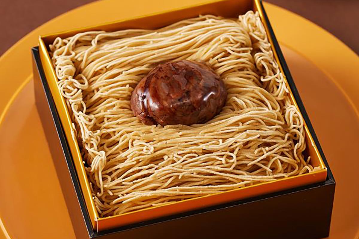 口溶けのよい上質な味わい、「中島大祥堂」の「丹波お重仕立てのモンブラン」（2,916円・税込）