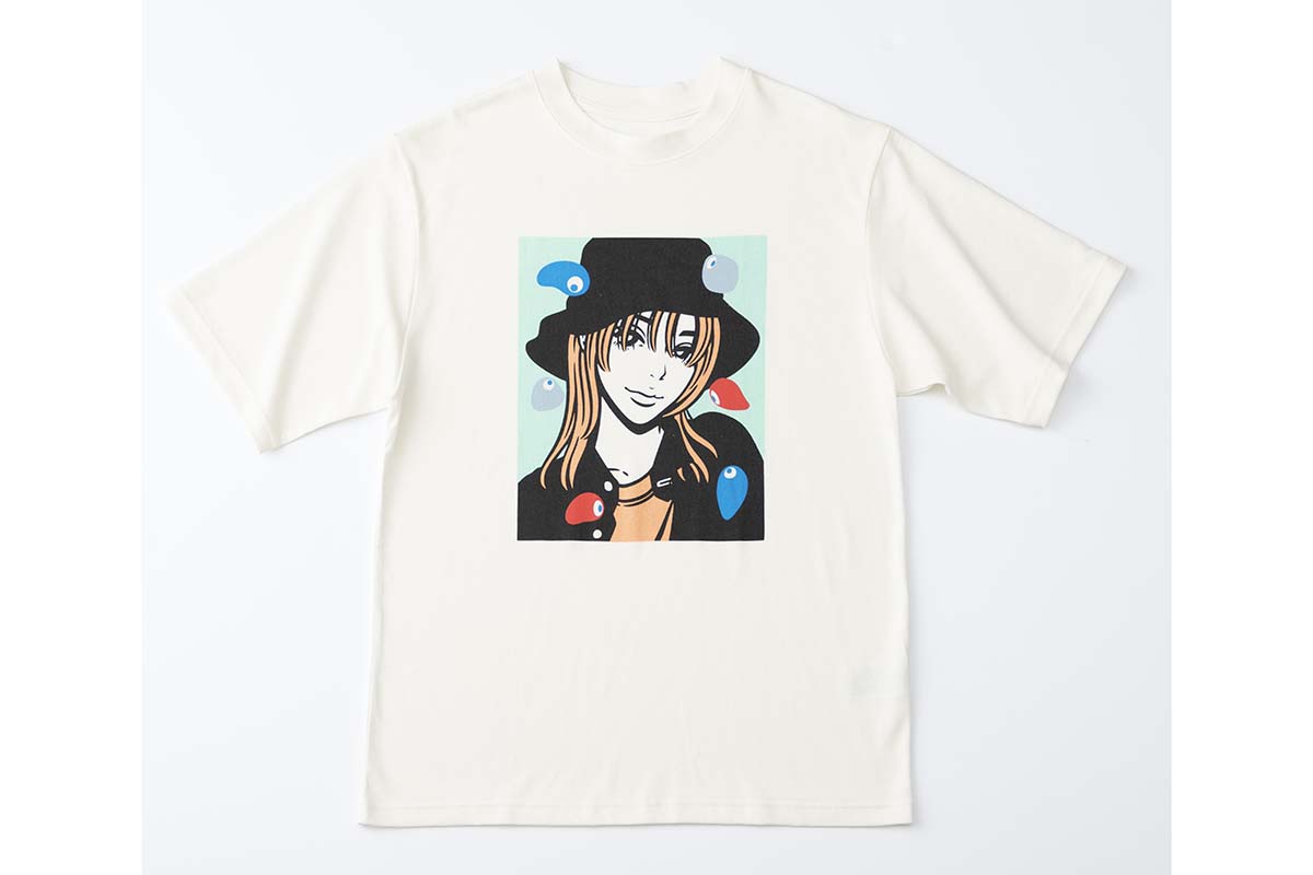 会場内ストアでは原画も完売するなど大人気のアーティストHime氏とのコラボ和紙糸Tシャツ（9,700円／作家Hime、作品Dixie）