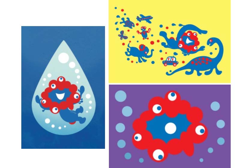 絵本の特別付録としてついてくる山下さん描き下ろしのポストカード