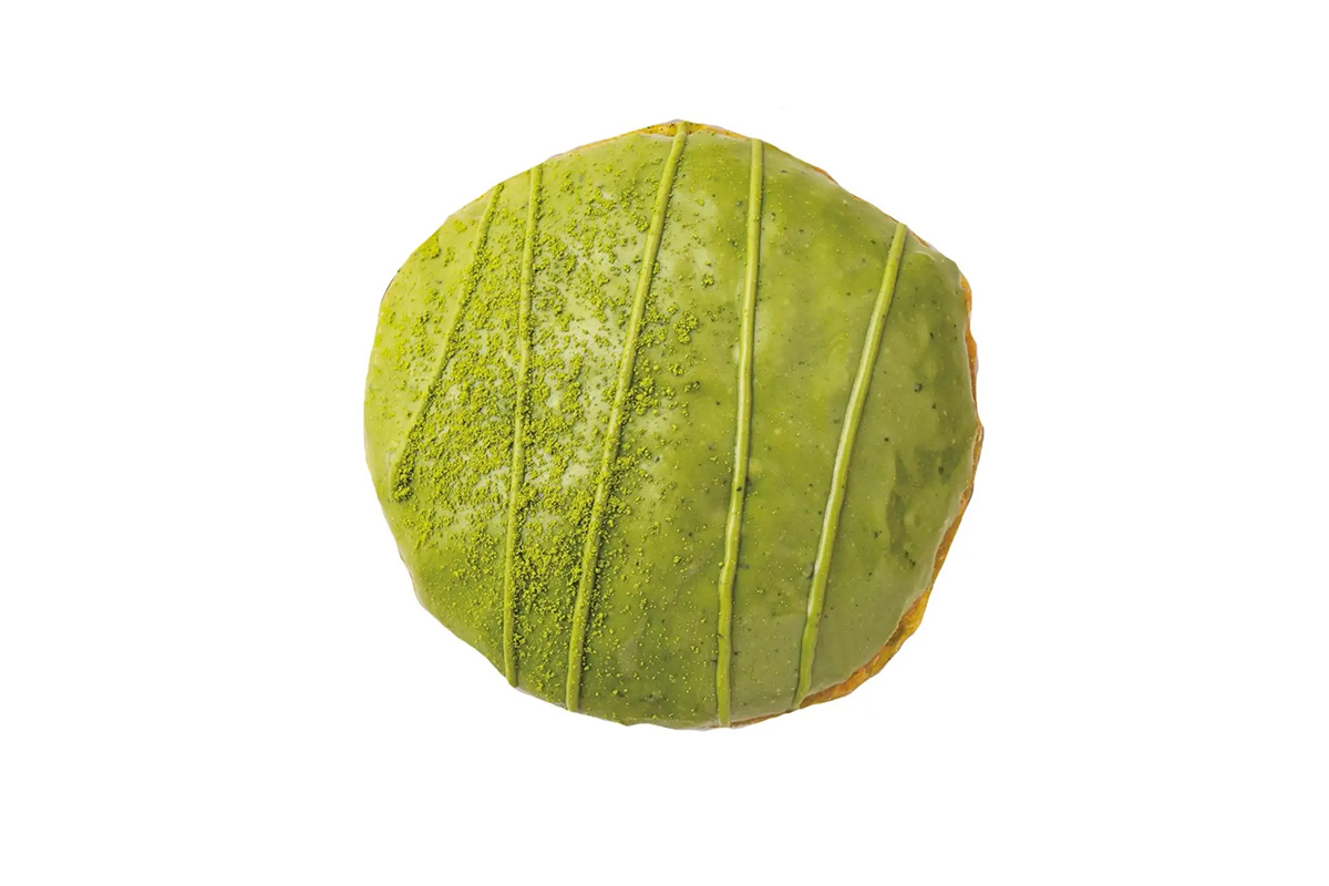 宇治抹茶チョコを上品にコーティングした「宇治抹茶生マラサダ」(330円・税込)