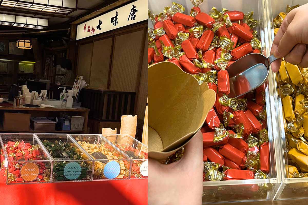 七味家本舗によるオリジナルチョコレート「詰め放題イベント」2024年の様子