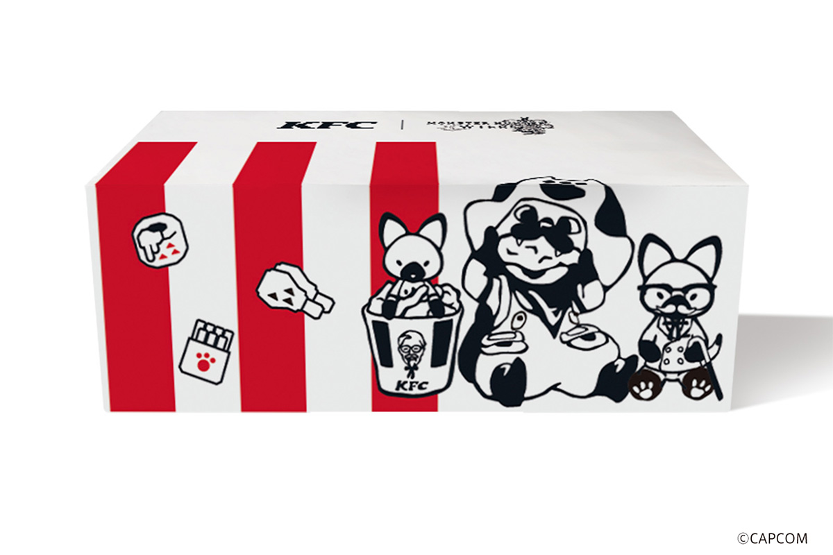 「オリジナルチキン」を頬張るアイルーがかわいい限定デザインパッケージ（数量限定、画像はイメージ）