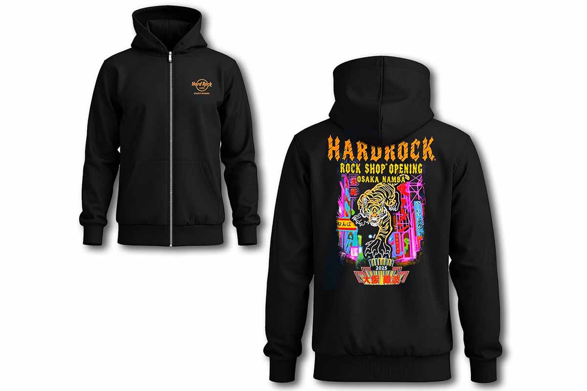 「ハードロックカフェ 大阪なんば ロックショップ」オープニングを記念した「NAMBA Opening Hoodie」（9,570円）