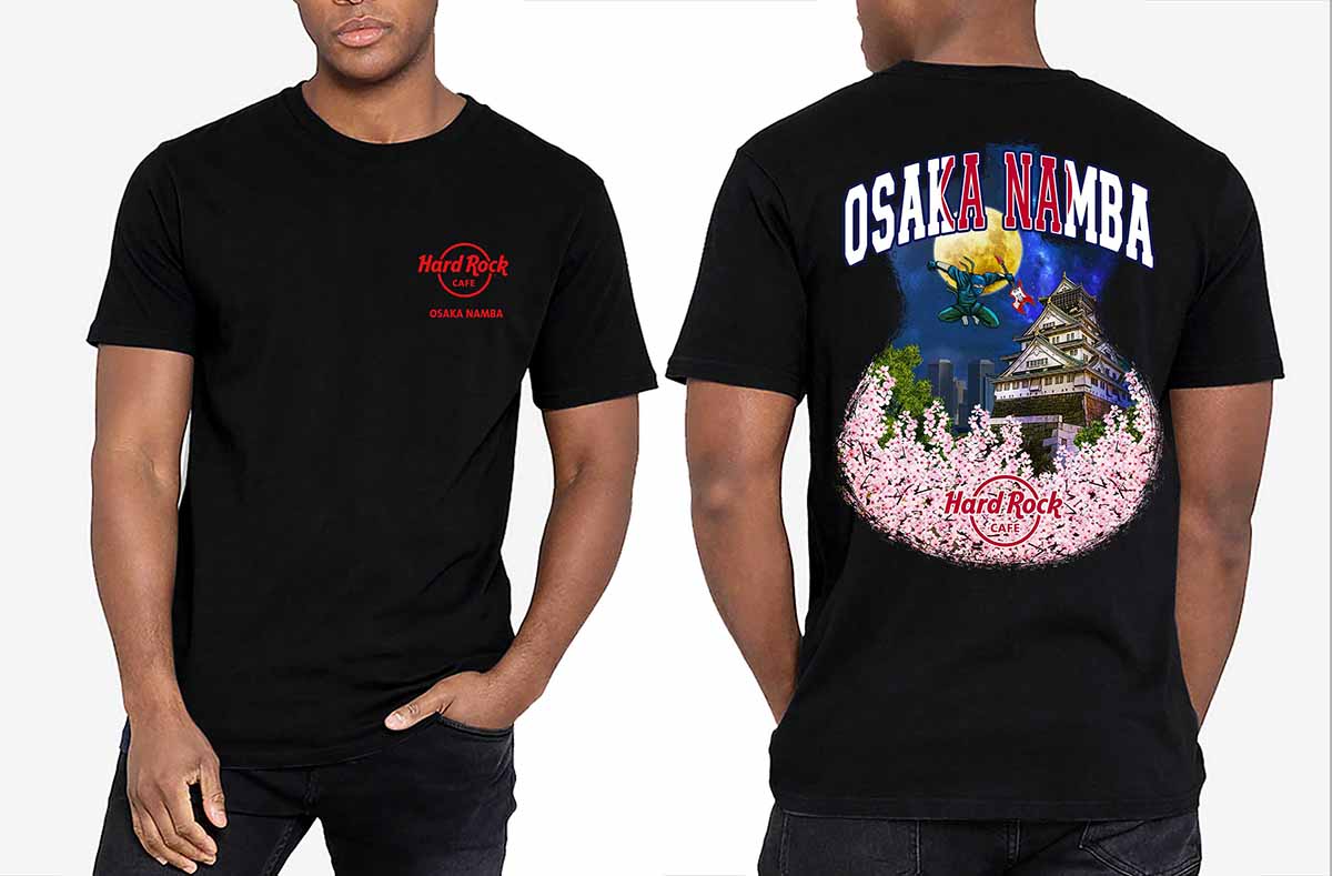 「NAMBA City T-shirt Black」（4,290円）は、「ハードロックカフェ 大阪なんば ロックショップ」で販売