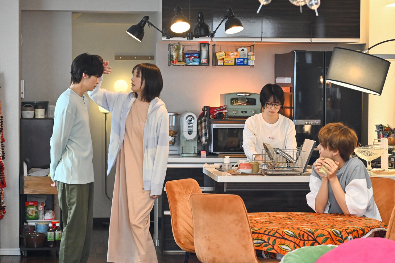 『北くんがかわいすぎて手に余るので、３人でシェアすることにしました。』第４話 西野悠（増子敦貴）、比留間東子（志田未来）、浅田南（本田翼）