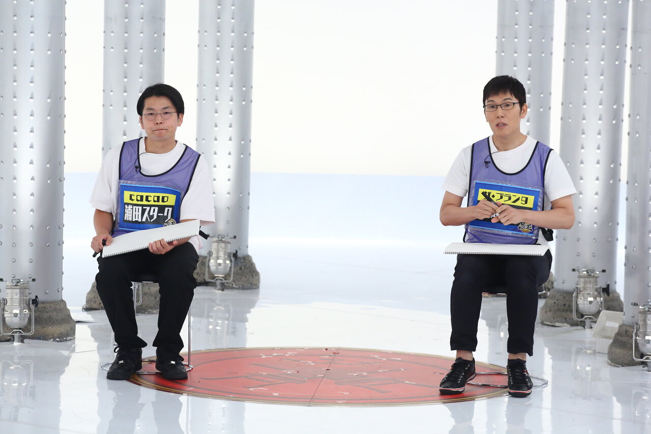 左から）cacao 浦田スターク、ザ・プラン９ 浅越ゴエ