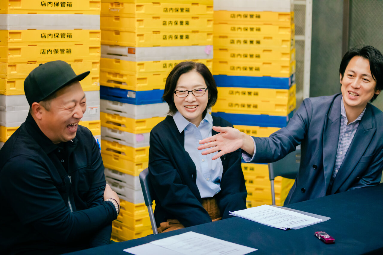 左から）増田裕次、高橋美幸、河西秀幸