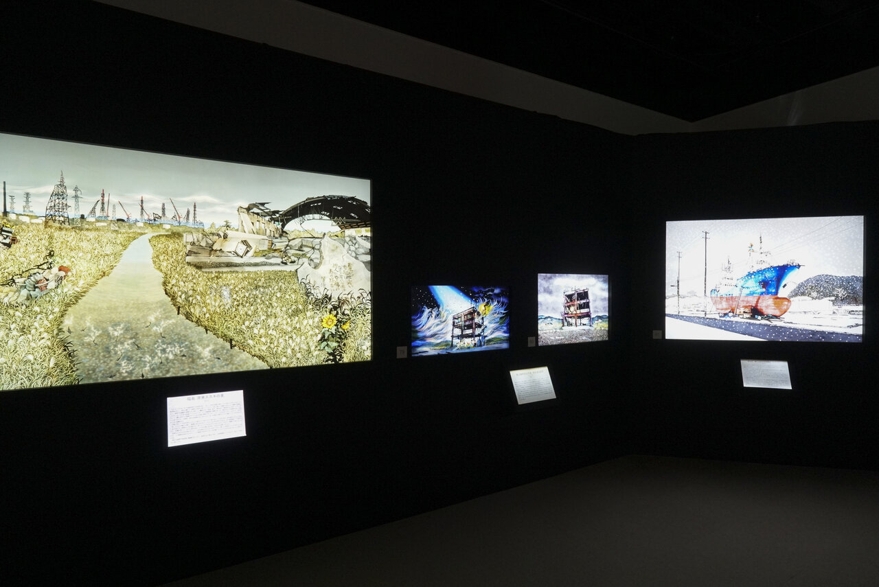 東日本大震災の被災地をテーマにした作品　©Fujishiro Seiji Museum
