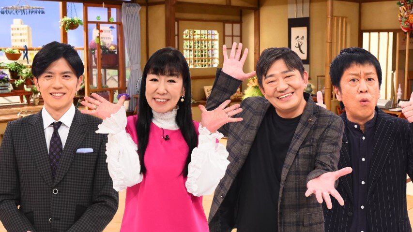 左から）青木源太、ハイヒール・リンゴ、メッセンジャー黒田、吉田敬（ブラックマヨネーズ）