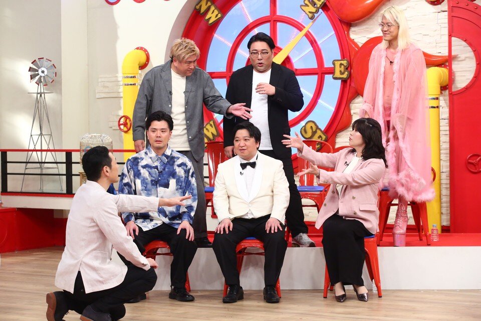 上段左から）ビスケットブラザーズ（きん、原田泰雅） / ZAZY  下段左から）東野幸治、マユリカ・阪本 / ニッポンの社長・ケツ /  紅しょうが・稲田美紀