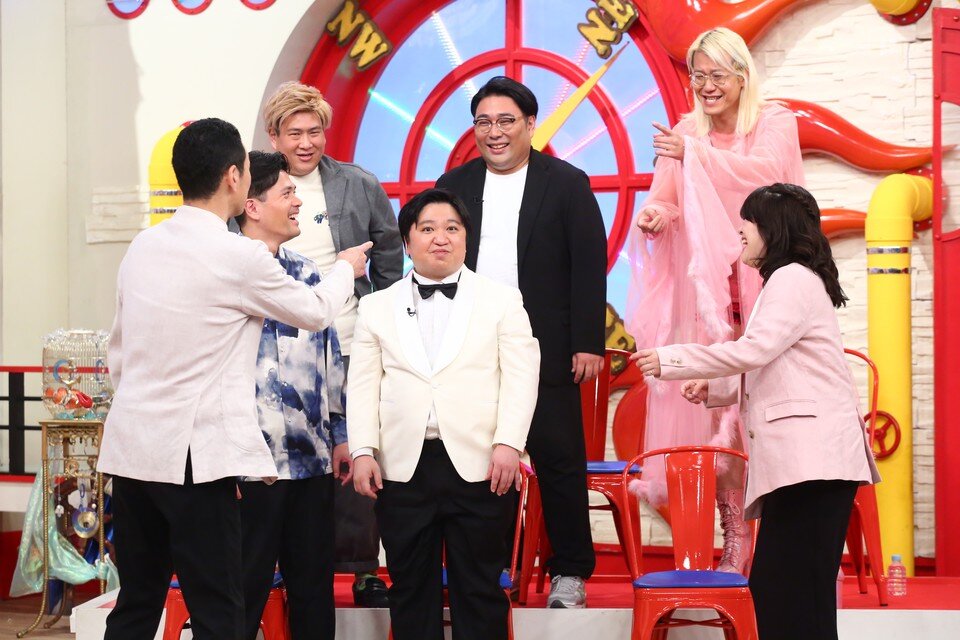 上段左から）ビスケットブラザーズ（きん、原田泰雅） / ZAZY  下段左から）東野幸治、マユリカ・阪本 / ニッポンの社長・ケツ /  紅しょうが・稲田美紀