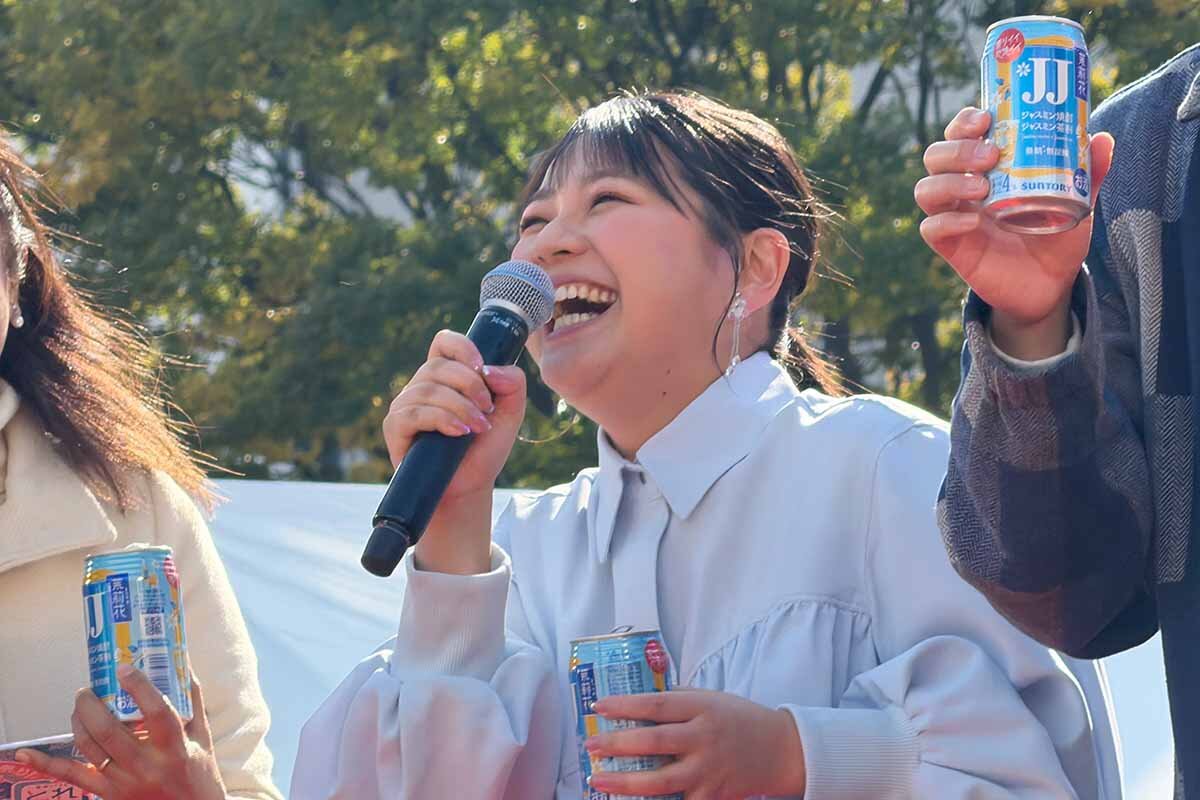 スタンプラリーを2日で制覇しますと意気込む谷元星奈アナ