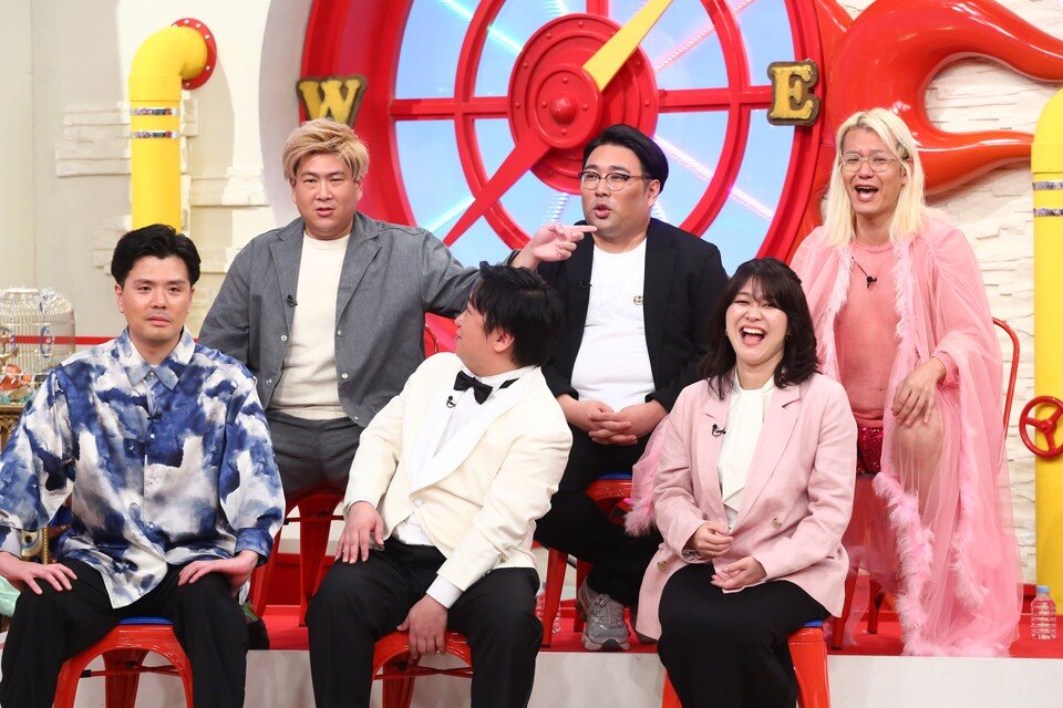 出演者並び順：写真） 上段左から）ビスケットブラザーズ（きん、原田泰雅） / ZAZY  下段左から）マユリカ・阪本 / ニッポンの社長・ケツ /  紅しょうが・稲田美紀