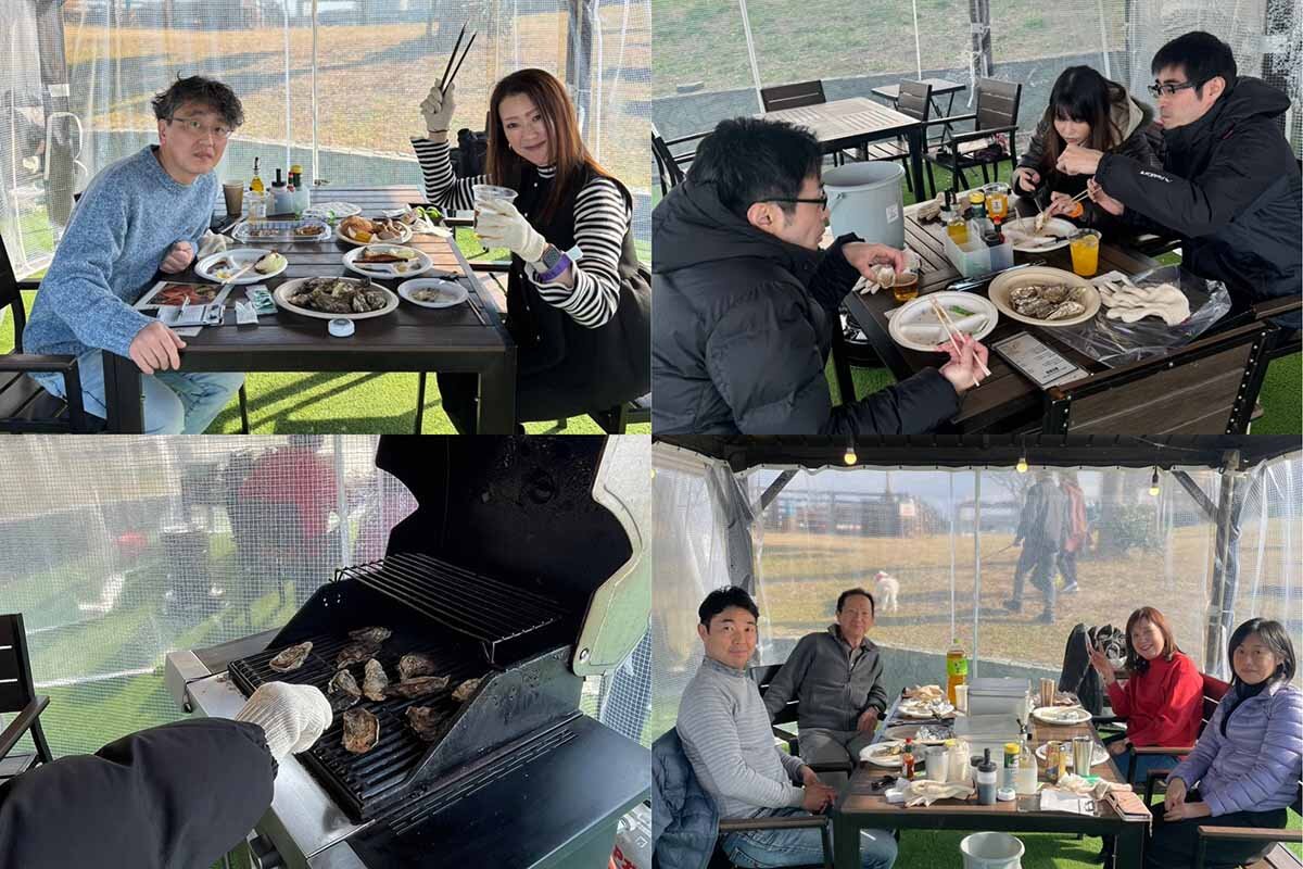 2024年開催時の「波有手のカキ小屋 × NGRILL」の様子