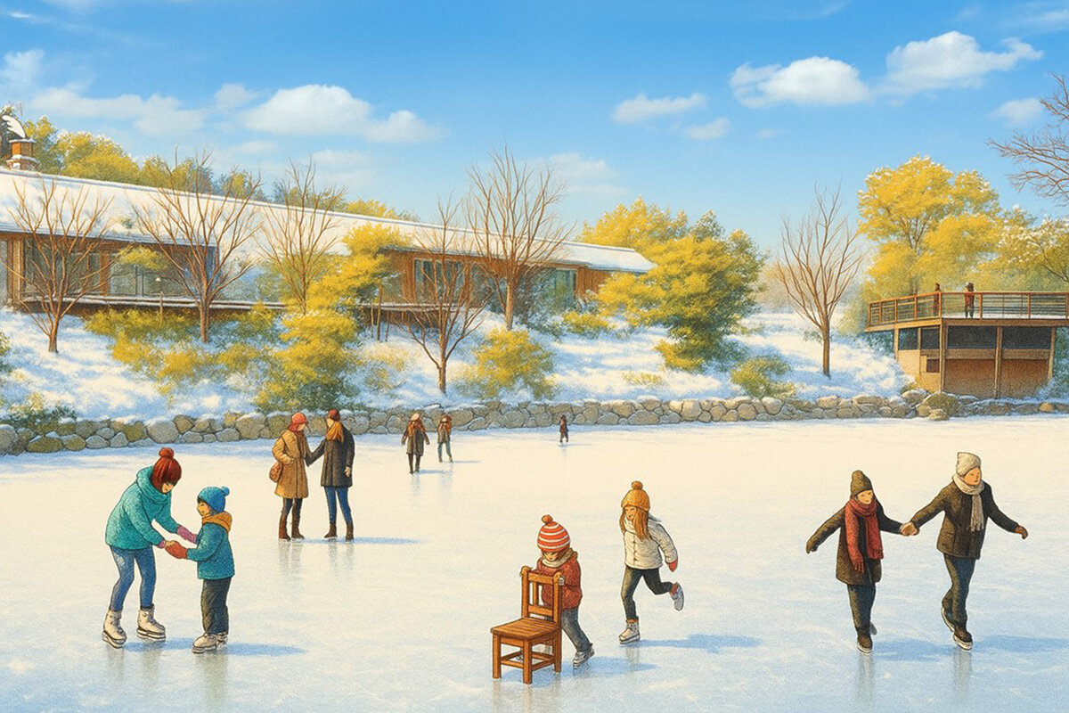 期間限定で「道の駅 四季の郷公園」内にオープンする「AOZORA ICE PARK」（イメージ）