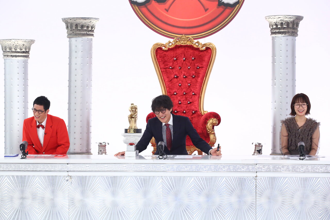 左から）アンタッチャブル 柴田、千原ジュニア、 竹上萌奈（カンテレアナウンサー)