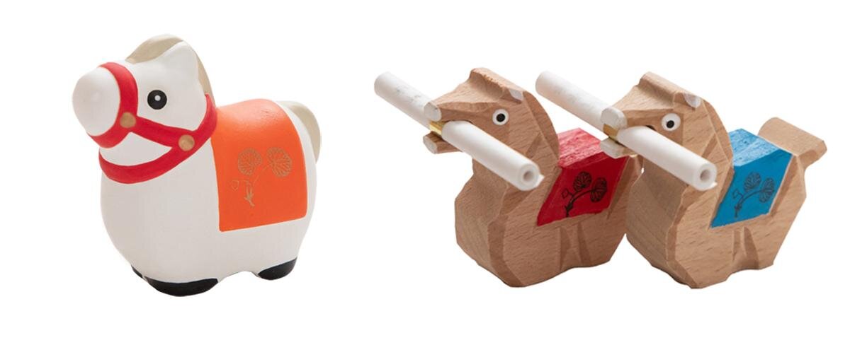 「上賀茂神社」の「神馬みくじ」と「馬みくじ」（京都市北区）