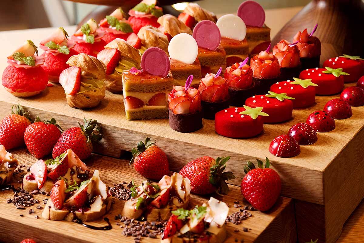 奈良県産のイチゴをぜいたくに使用した「JWマリオット・ホテル奈良」のアフタヌーンブッフェ