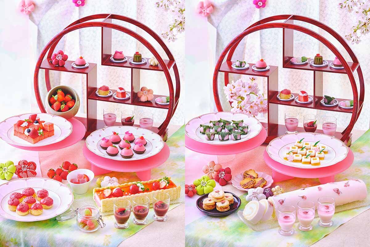 左がいちごスイーツ、右がさくらスイーツのイメージ