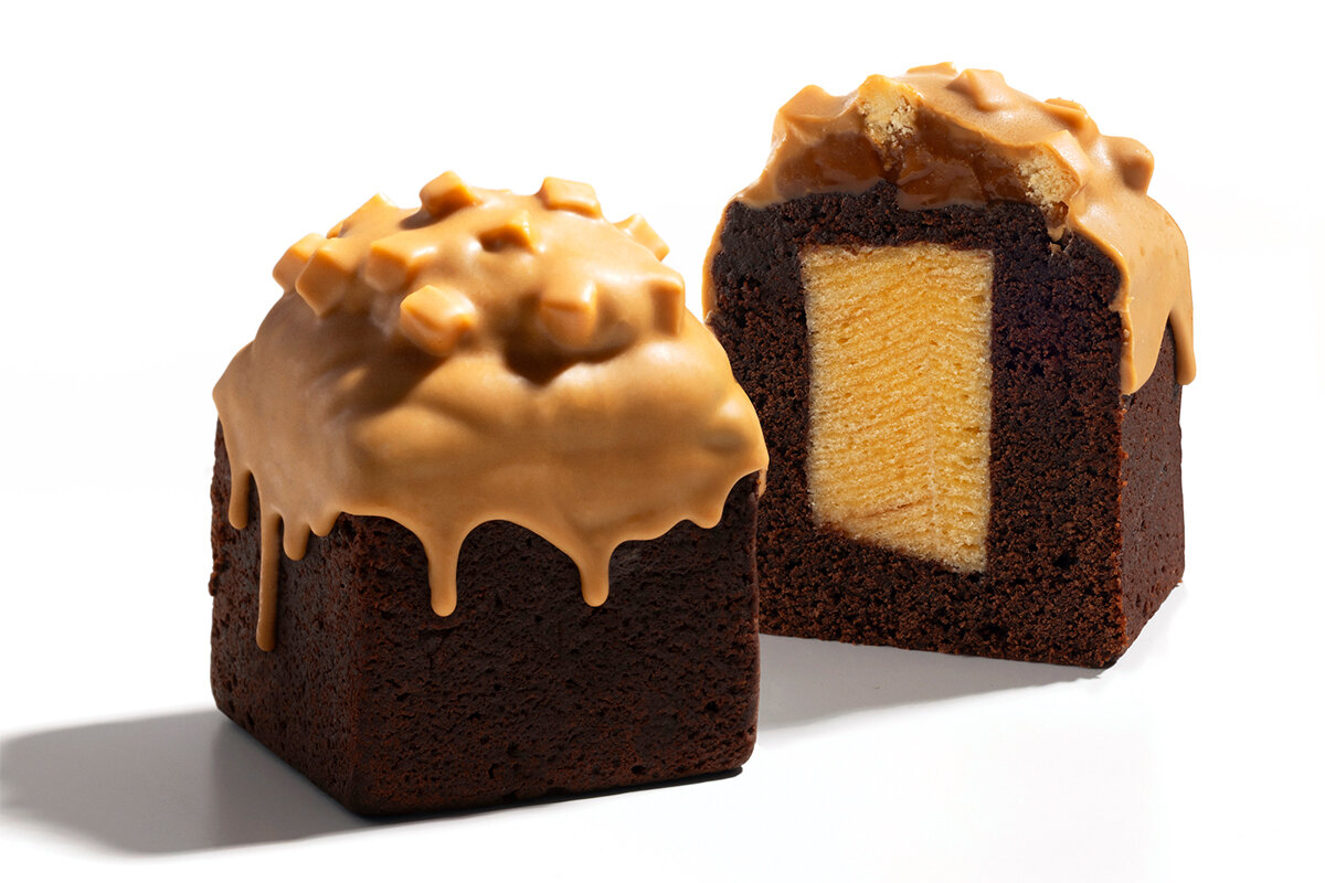 「クラブハリエ」の近鉄本店限定「バームショコラパウンドキャラメル（高さ約8cm）」（2,160円・税込）