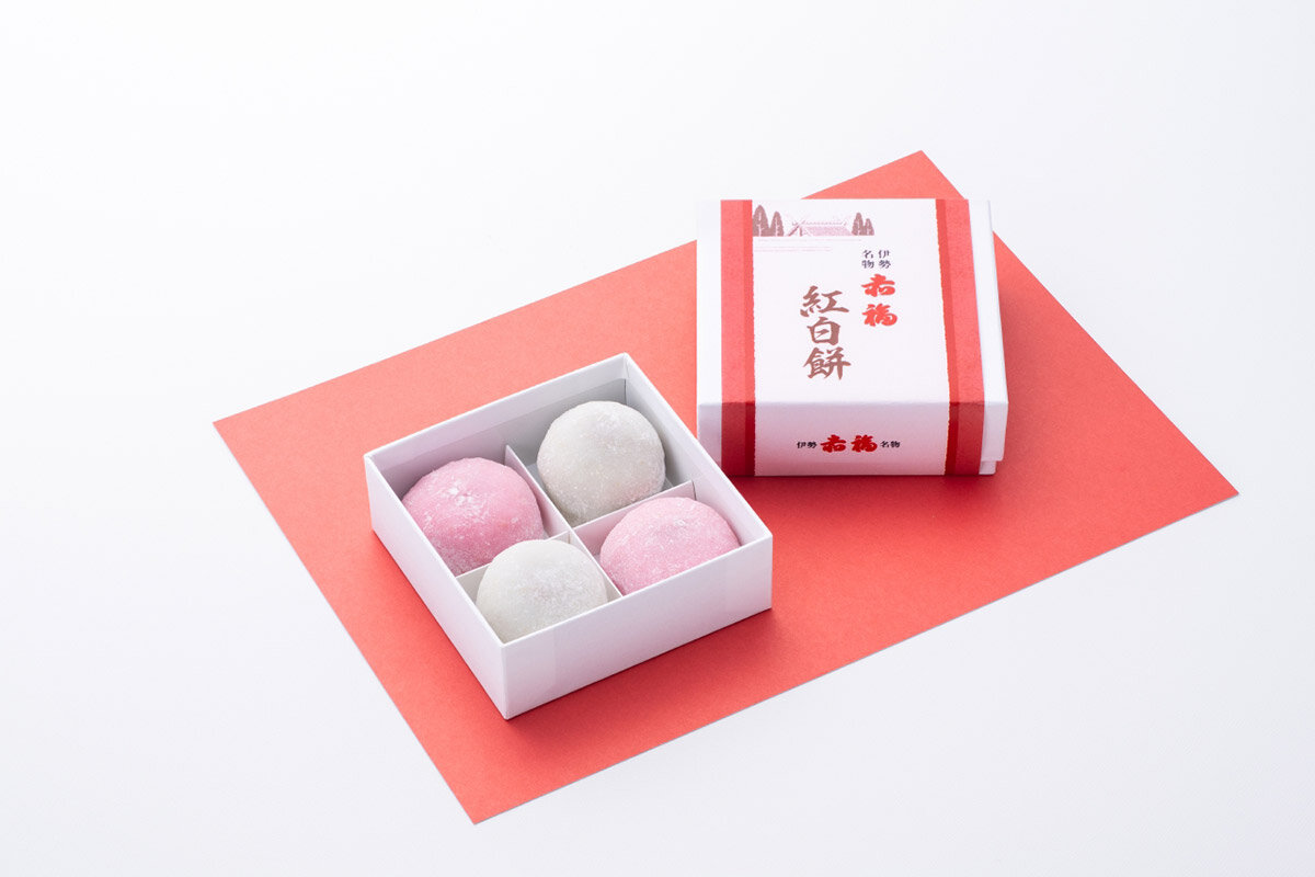 オープン記念として数量限定で販売される赤福「紅白餅」（価格未定）