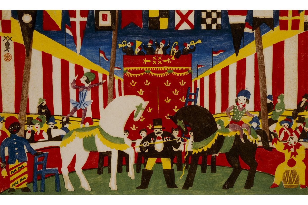川西英《サーカス（曲馬）》 1928年 京都国立近代美術館
