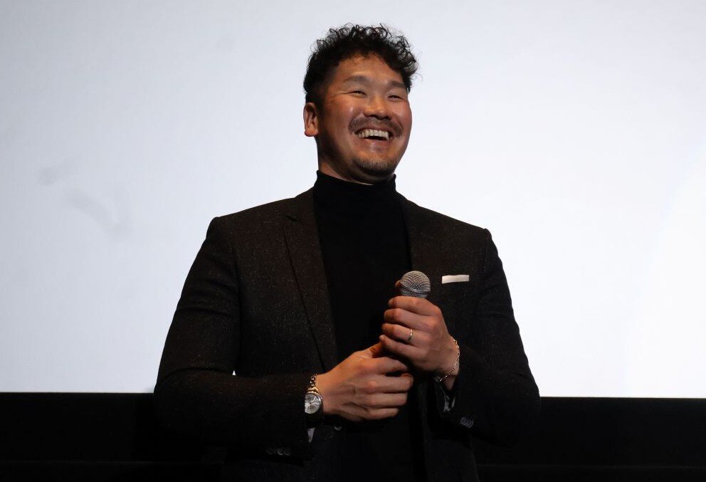 終始笑顔のT－岡田さん（１月17日、大阪府茨木市）