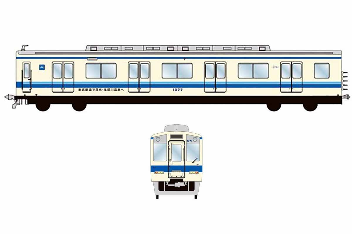 近鉄の「東武8000 系風」ラッピング車両イメージ